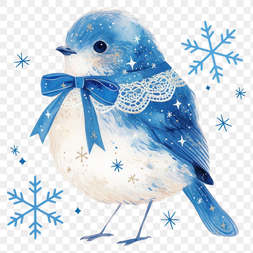 PNG A bird illustration bluebird cute.