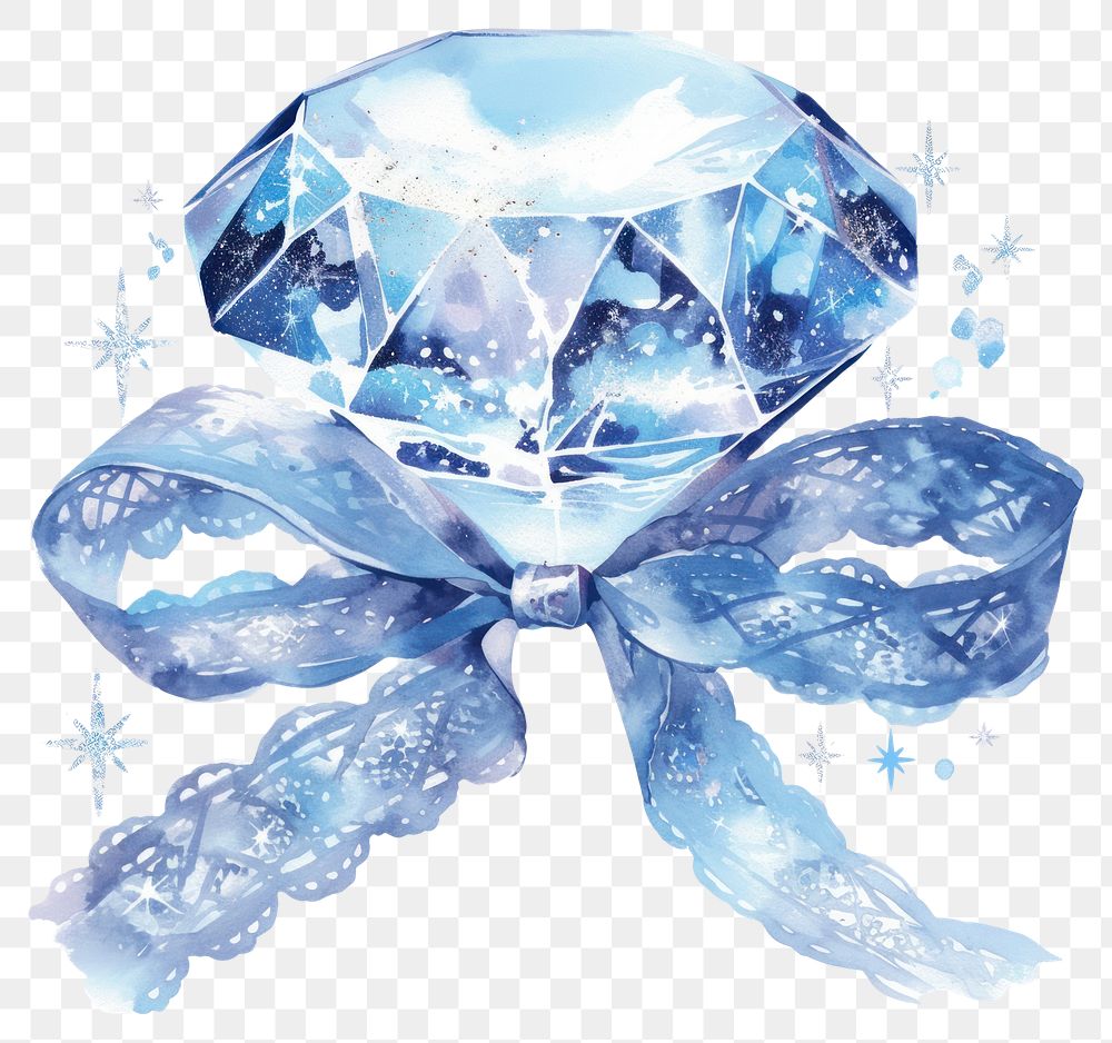 PNG A diamond illustration watercolor sparkling.