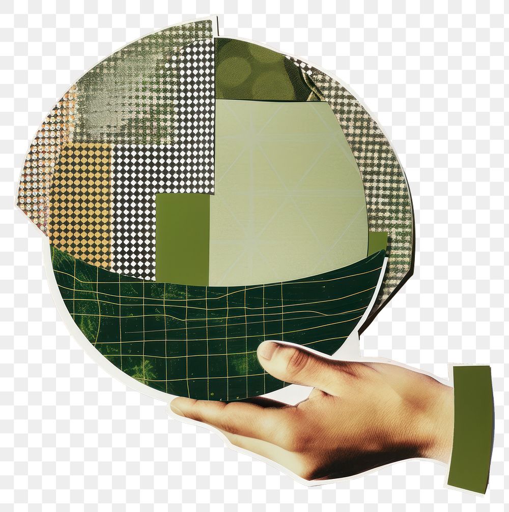 PNG Earth retro paper collage holding design globe.