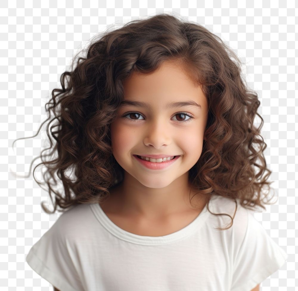 PNG Cute girl smiling portrait child smile.