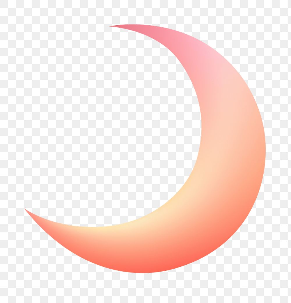 PNG Blurry crescent moon icon shape aura wallpaper background gradient abstract.