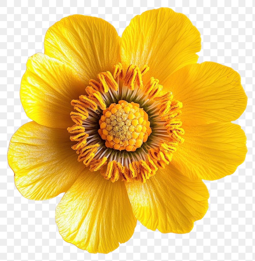 PNG Real buttercup flower vibrant beauty petal.