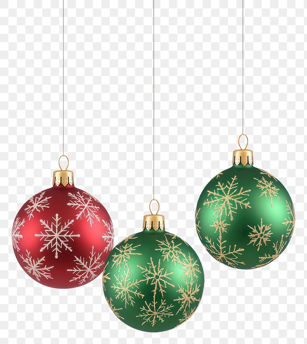 PNG Hanging christmas ball decoration decorations ornaments snowflake.