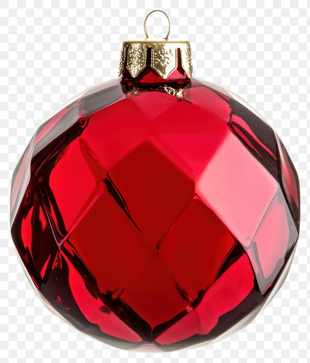 PNG Real crystal christmas ball red accessories decoration.