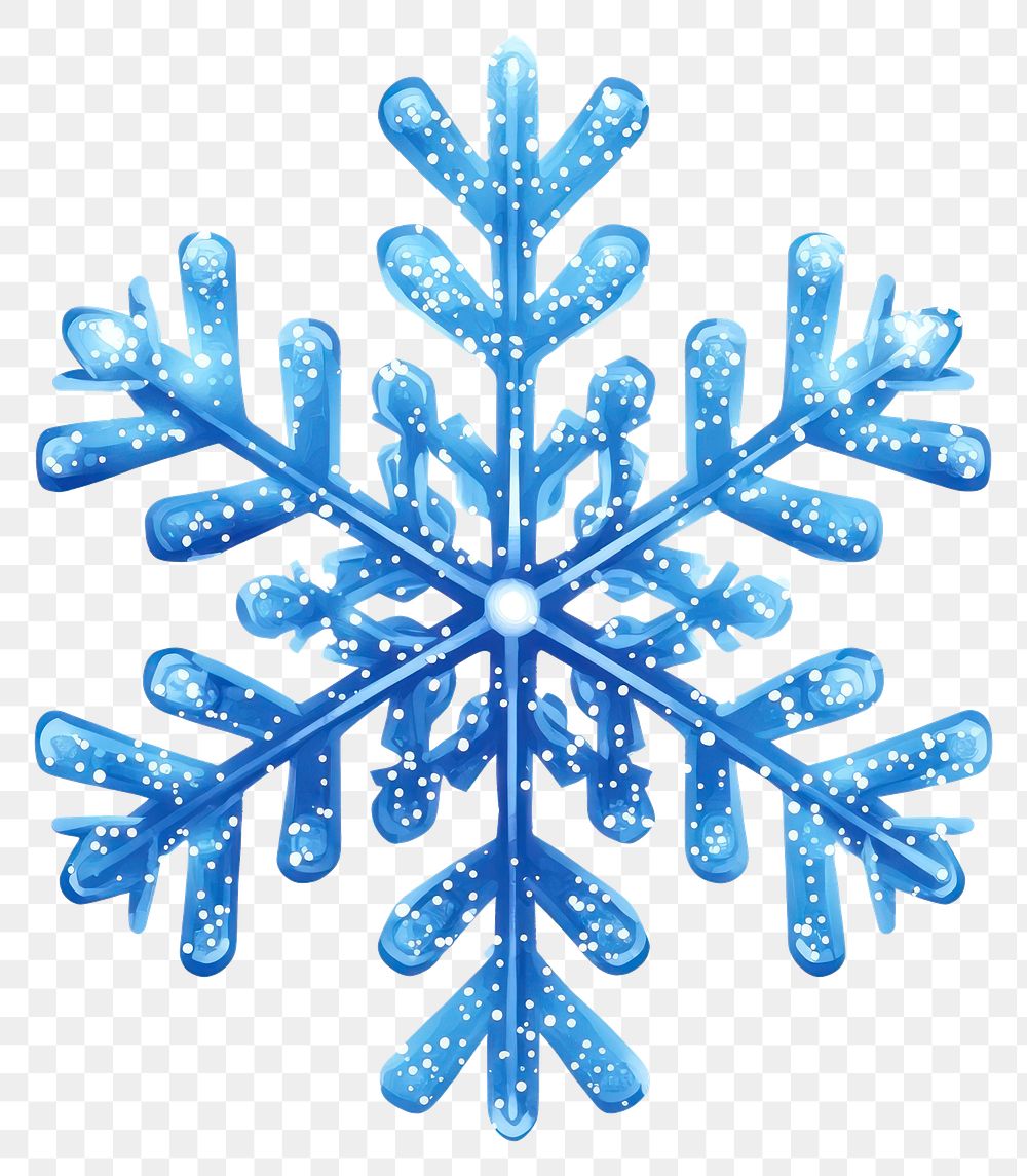 PNG Blue snowflake winter decorative decoration.