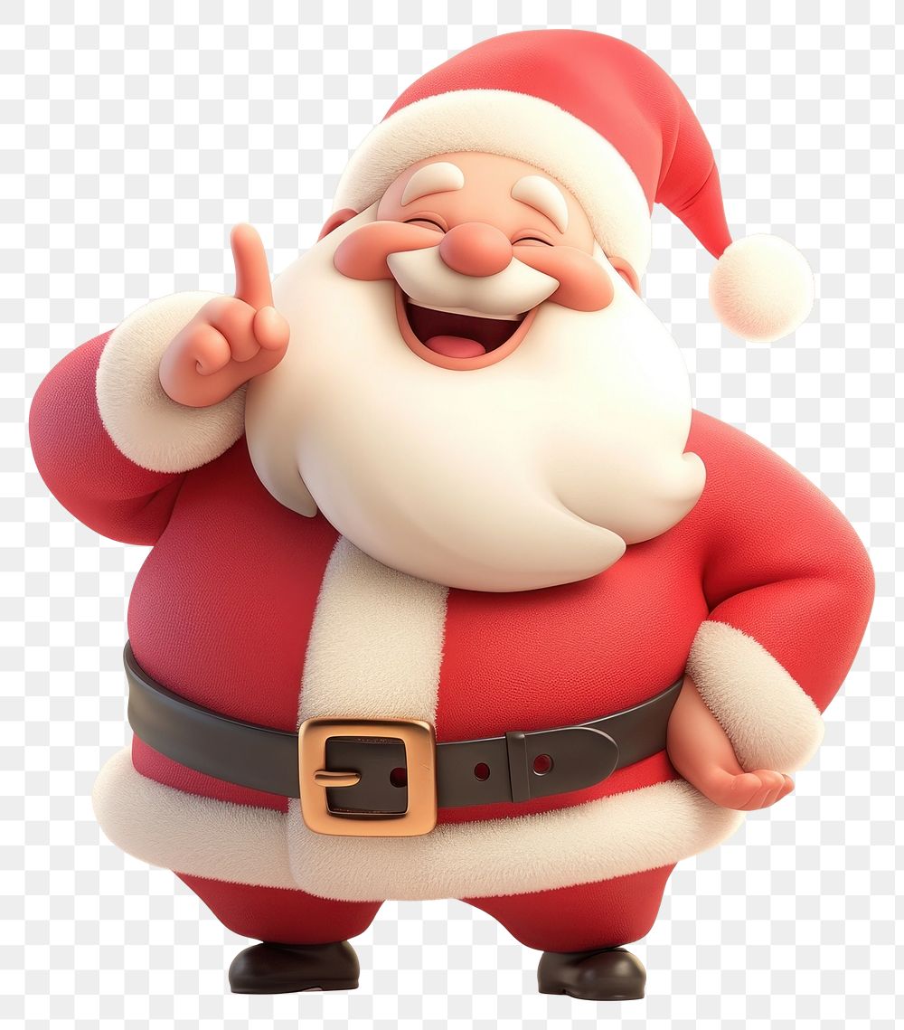 PNG Christmas santa claus white.