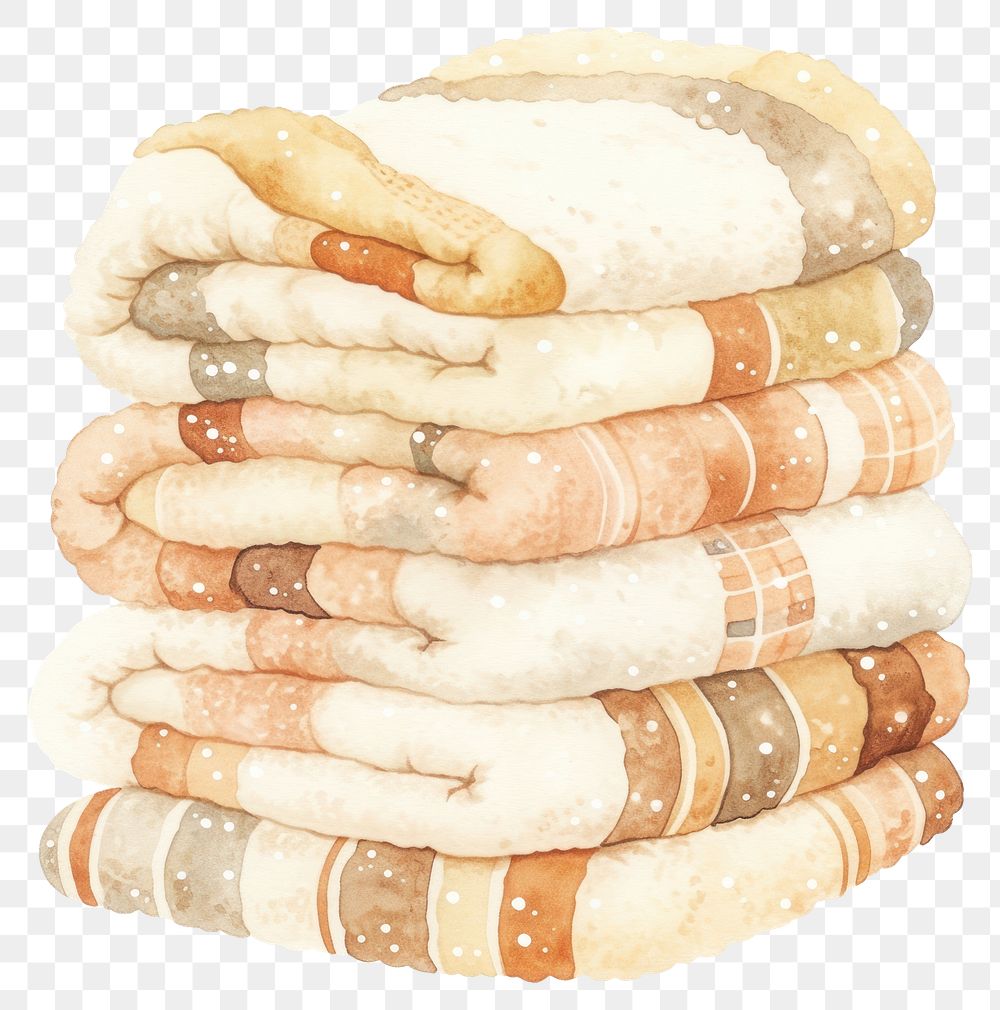 PNG Woolen blanket illustration watercolor blankets.