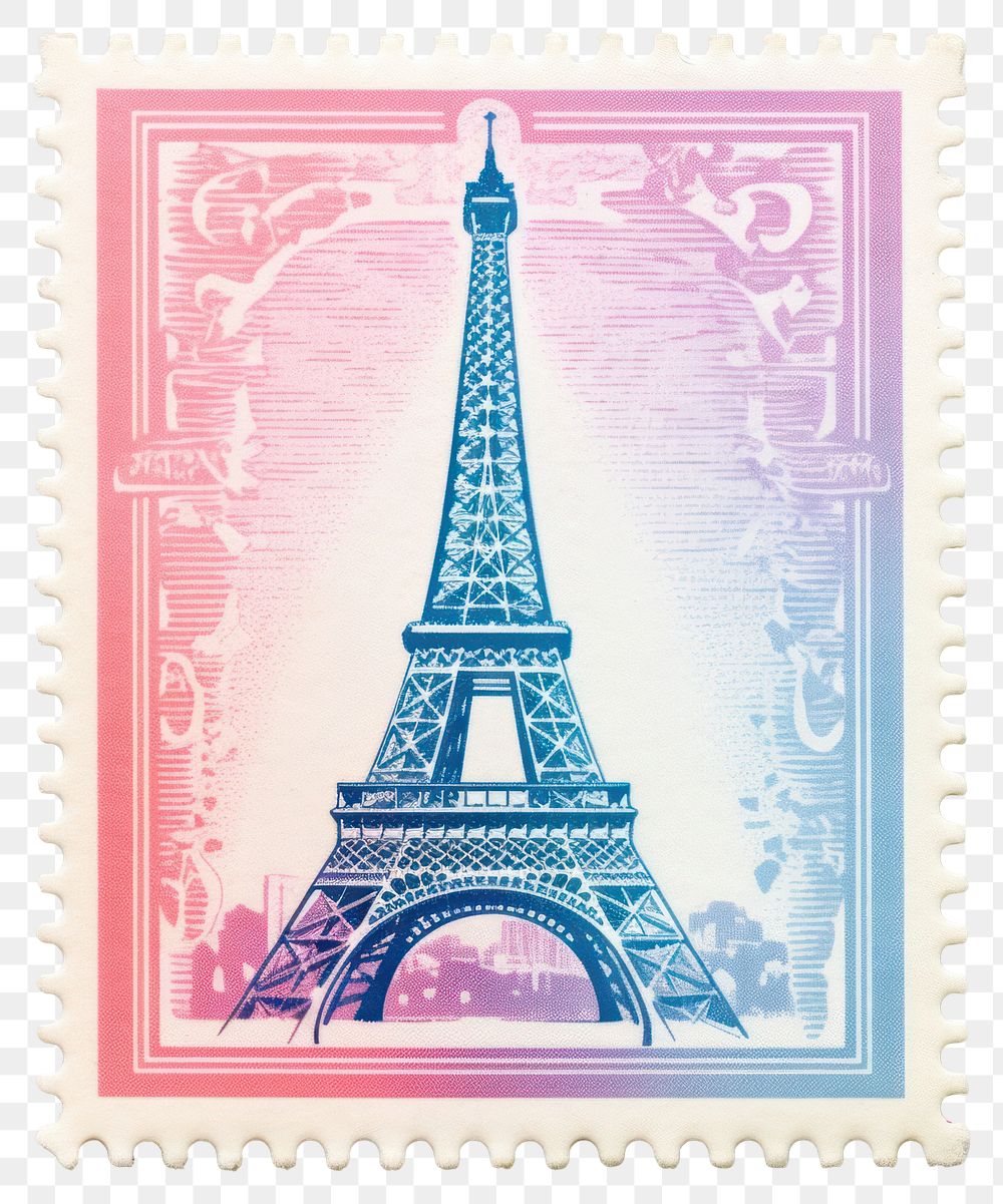 PNG Eiffel Tower in France postage france eiffel.