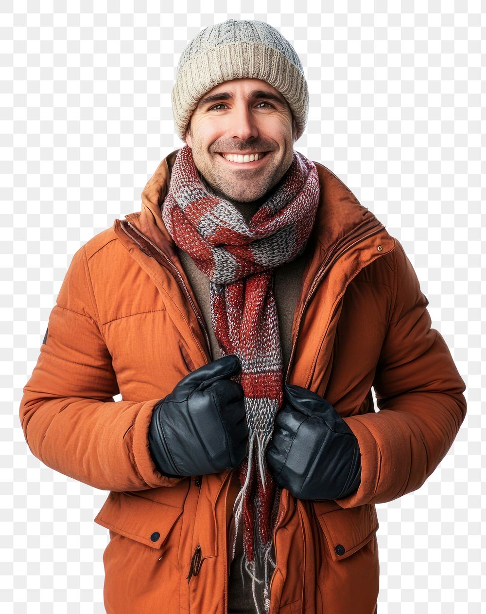 PNG Happy man in winter clothes photography clothing portrait.