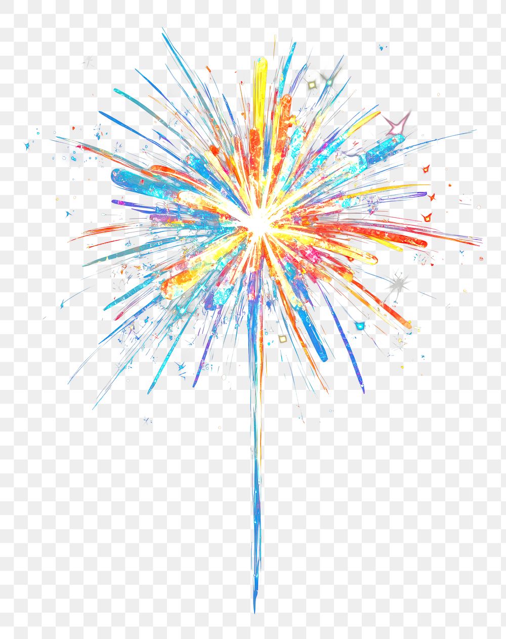 PNG Colorful glitter firework single fireworks illustration colors.