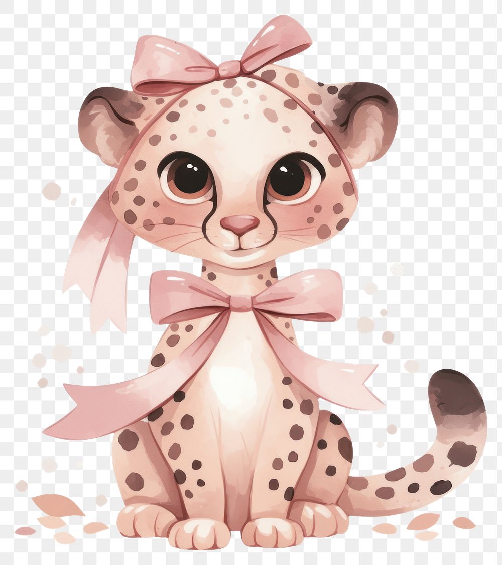 PNG Coquette cheetah art illustration animal.