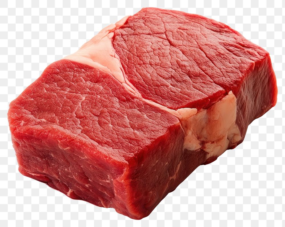 PNG Fresh raw beef steak food meat ingredient.