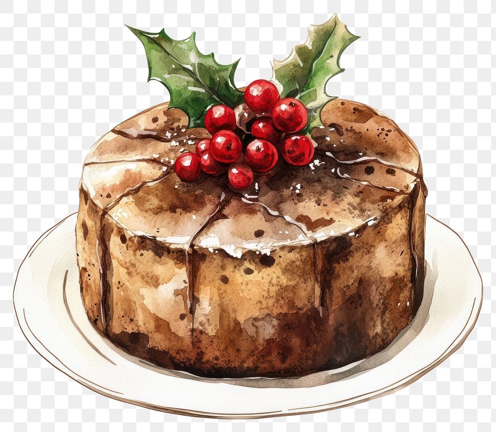 PNG Fruitcake christmas dessert brown.