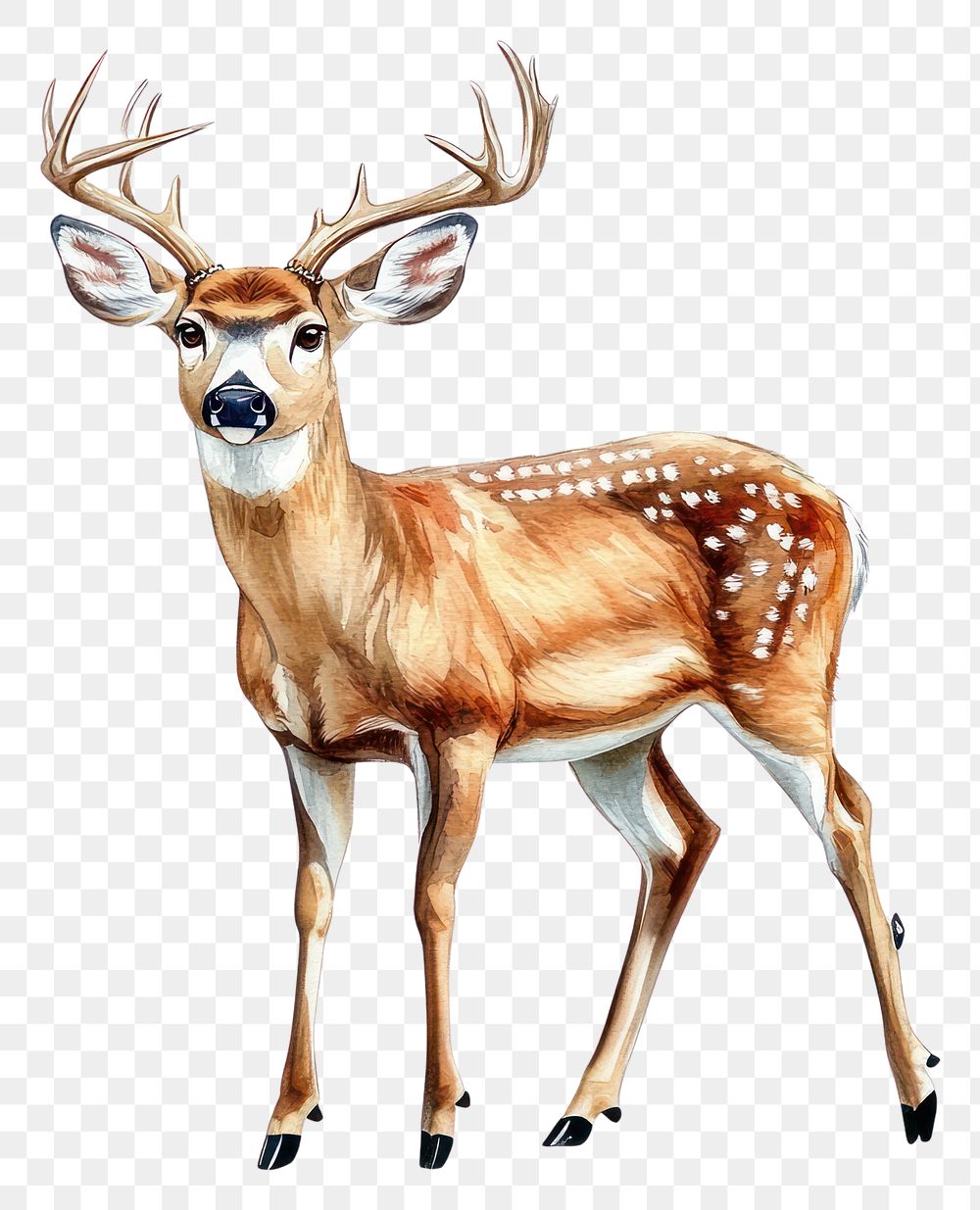 PNG White-tailed Deer deer illustration wildlife.