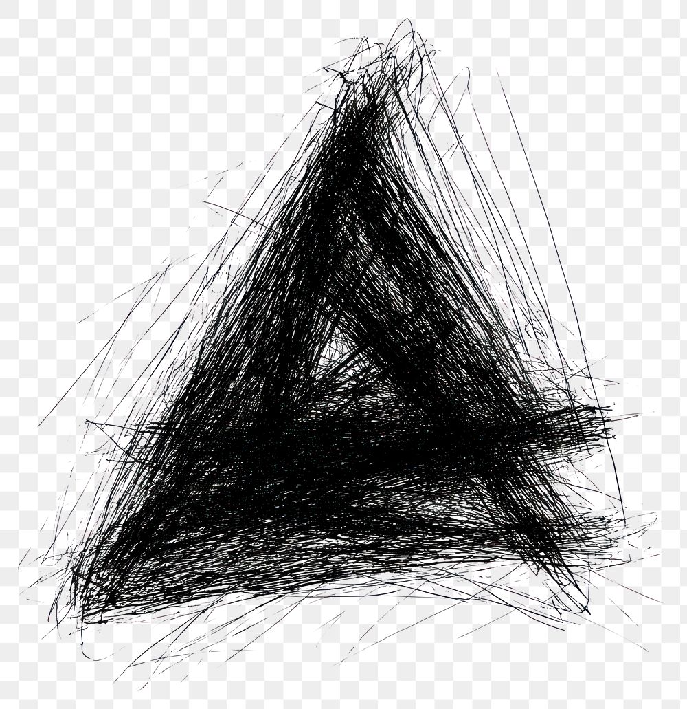 PNG Triangle scribble abstract sketch lines.