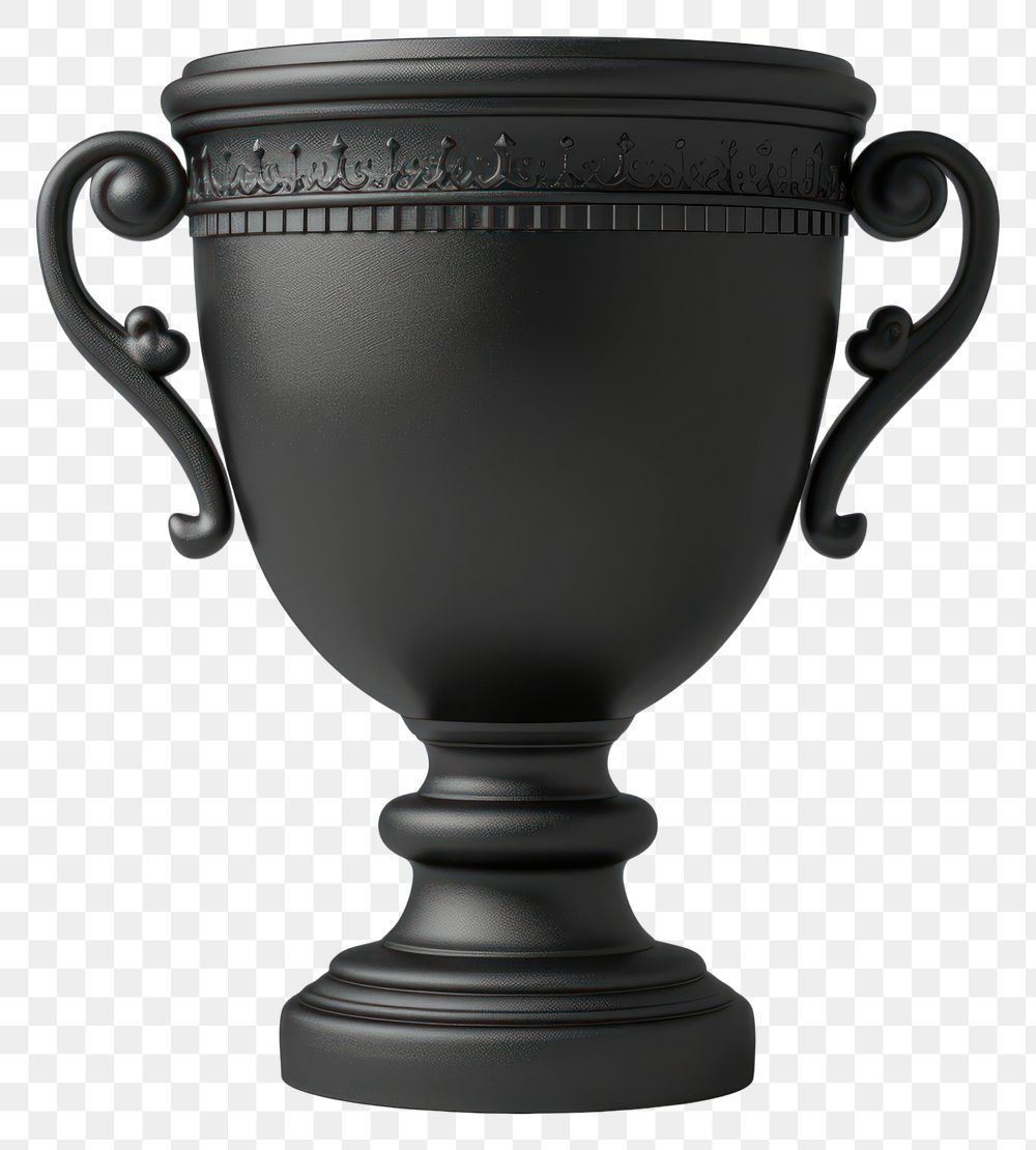 PNG Black trophy cup illustration achievement.