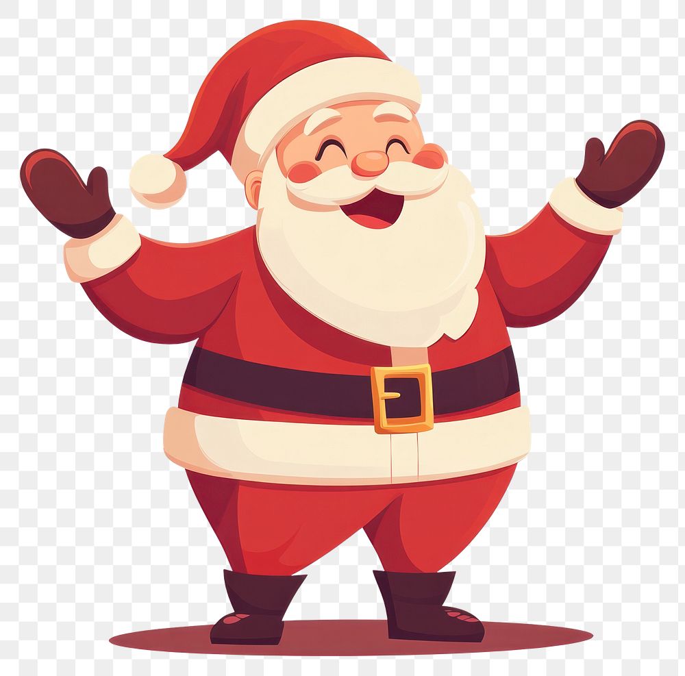 PNG Santa Claus with happy illustration santa white.