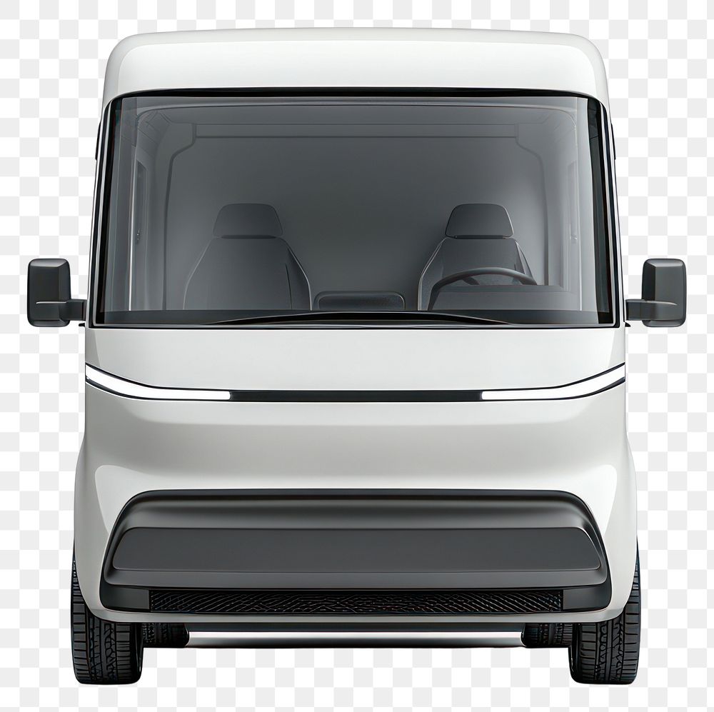 PNG White concept delivery van transportation vehicle modern.