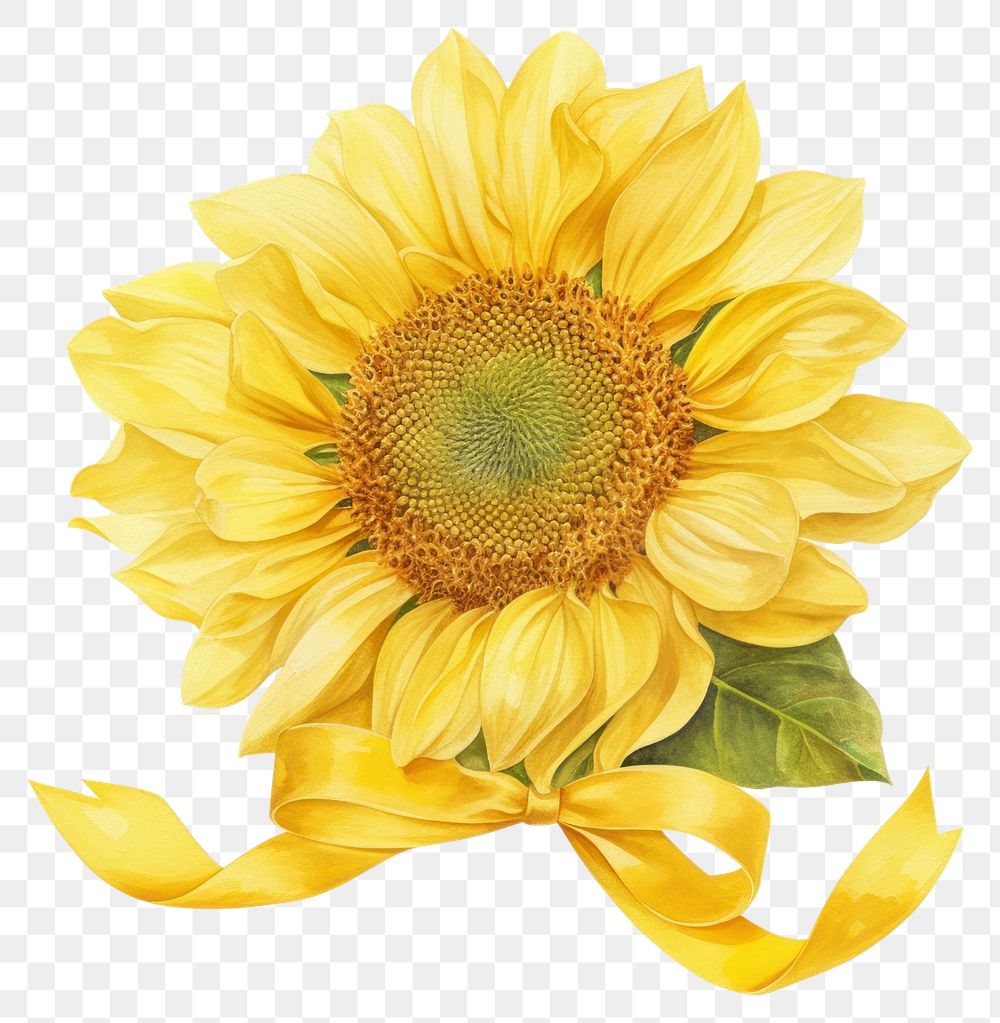 PNG Yellow coquette Sunflower petal sunflower petals illustration.