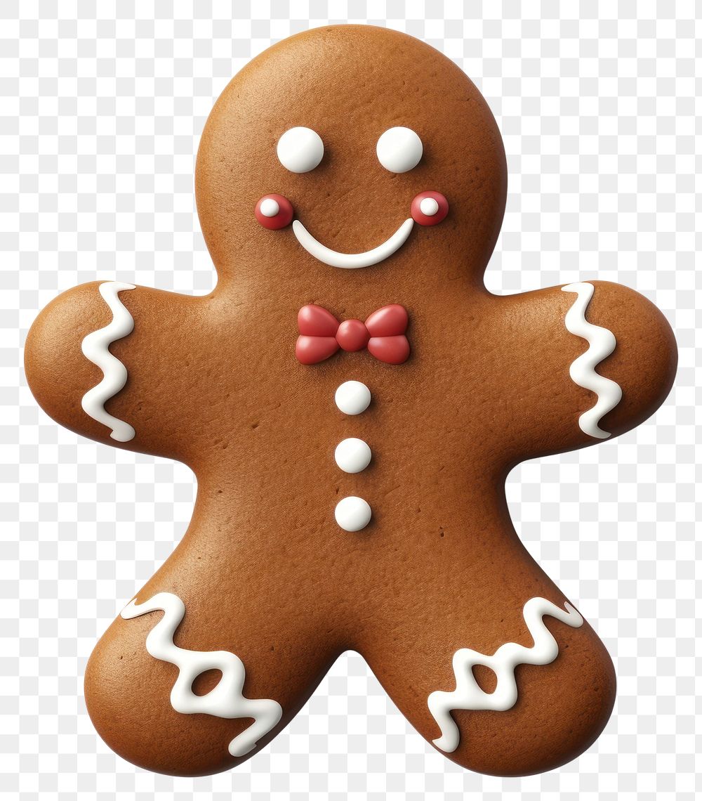 PNG Christmas gingerbread man cookie christmas dessert sweets.