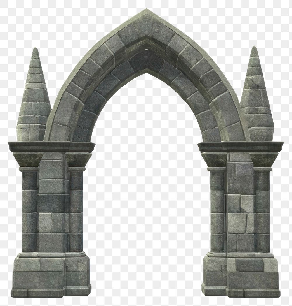 PNG Traditional Gothic pointed arch architecture gothic stone.