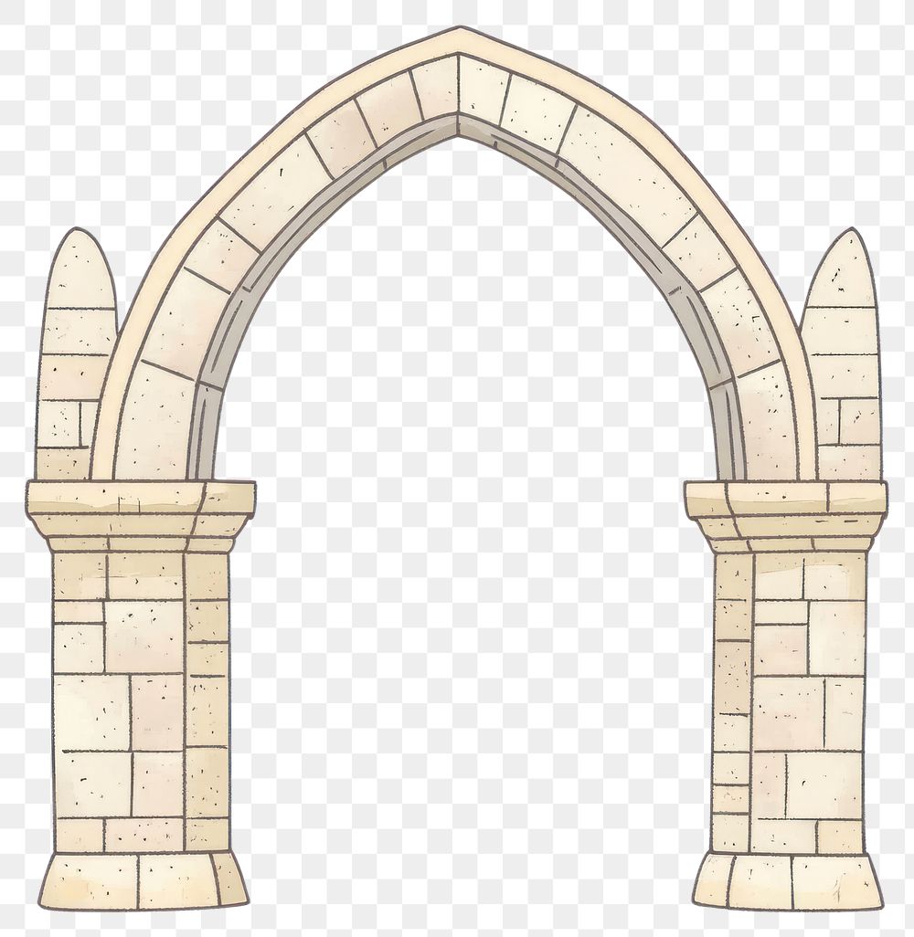 PNG Traditional Gothic pointed arch architecture arched stone.