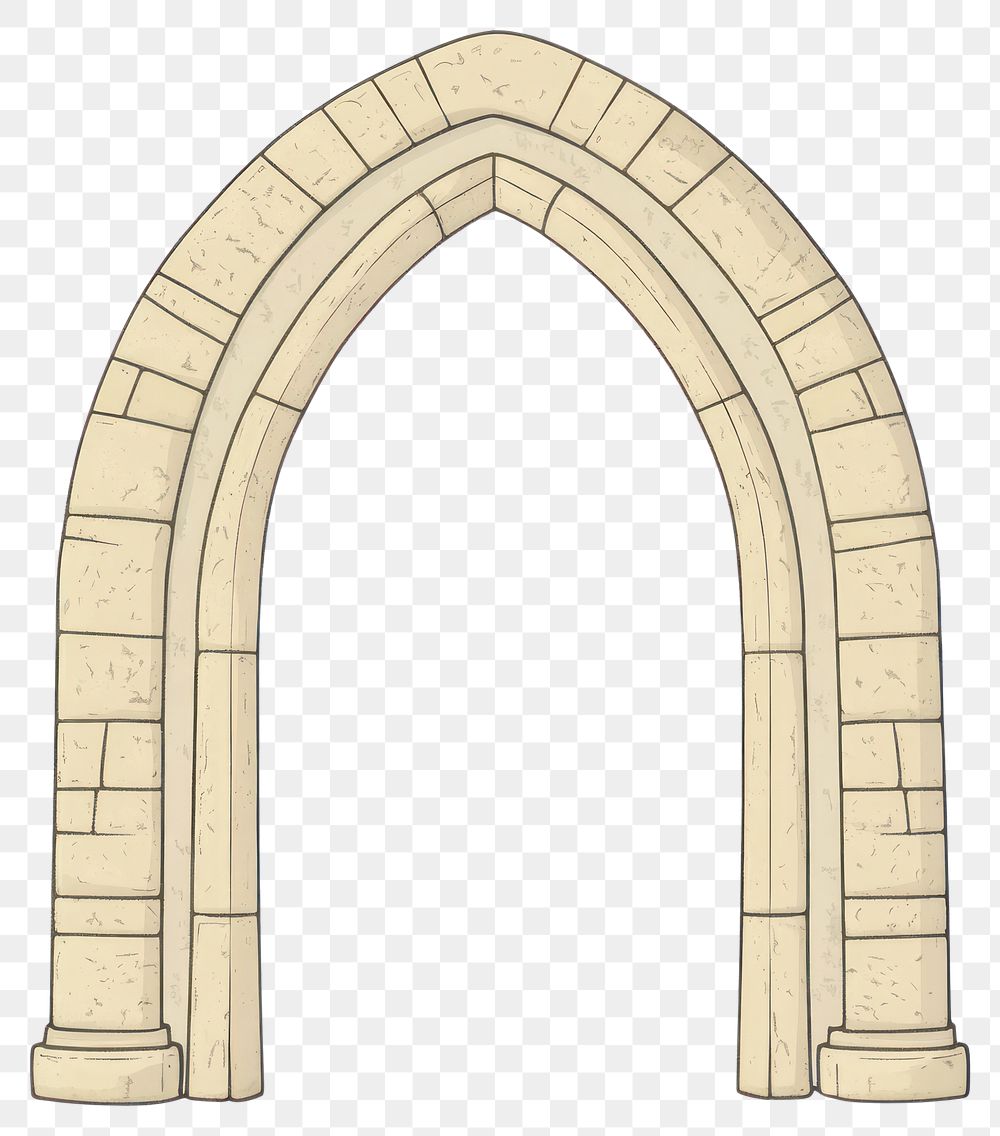 PNG Traditional Gothic pointed arch architecture arched stone.