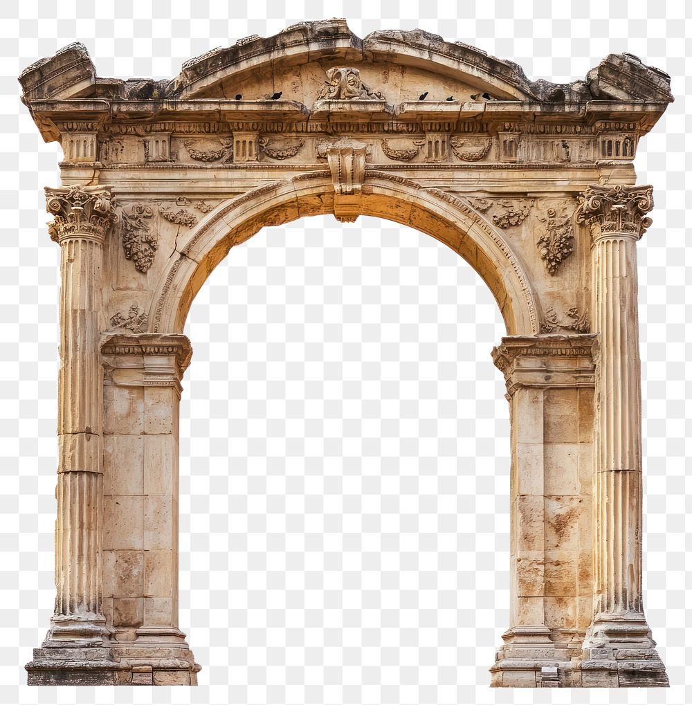 PNG Semicircular Roman arch architecture classical design.