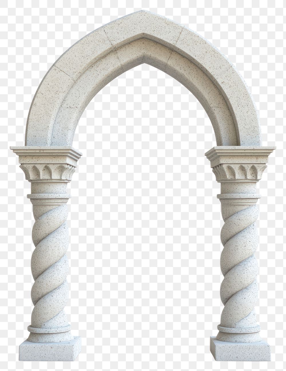 PNG Rectangular arch architecture elegant twisted.