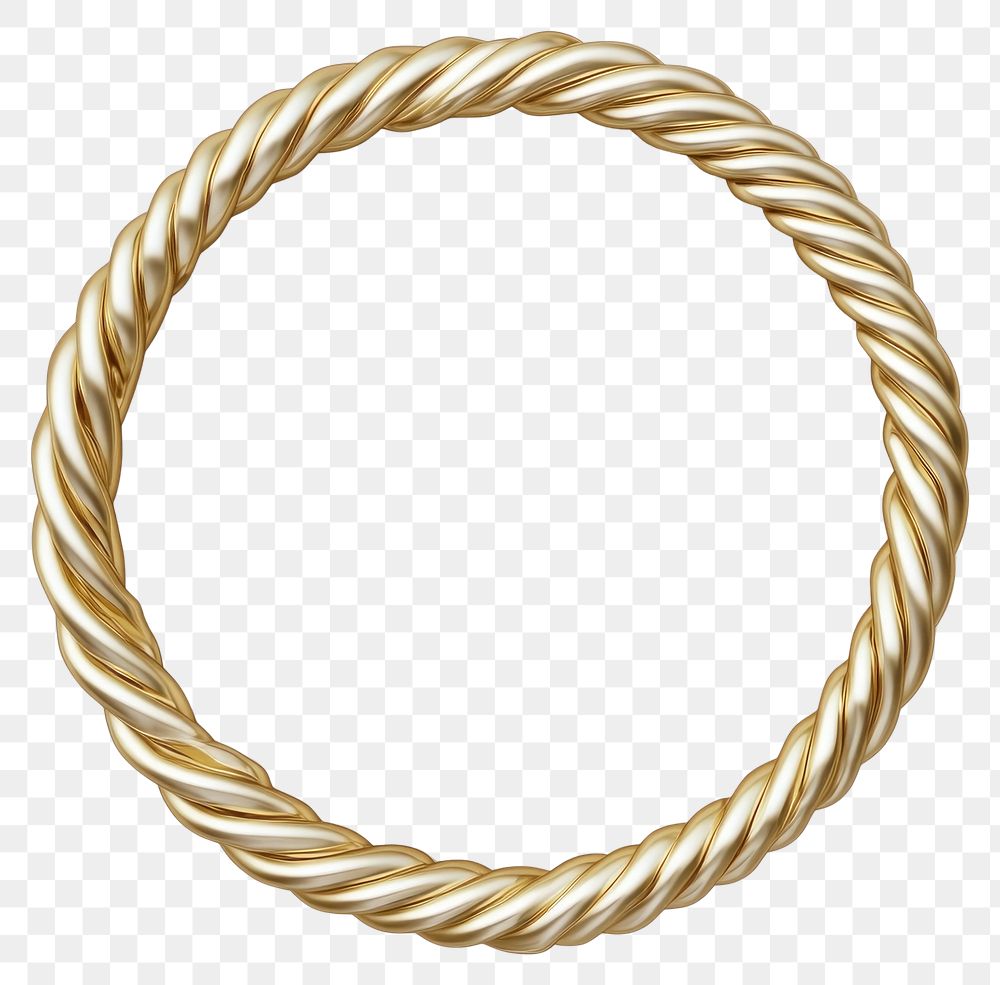 PNG Gold ornament circular twisted.