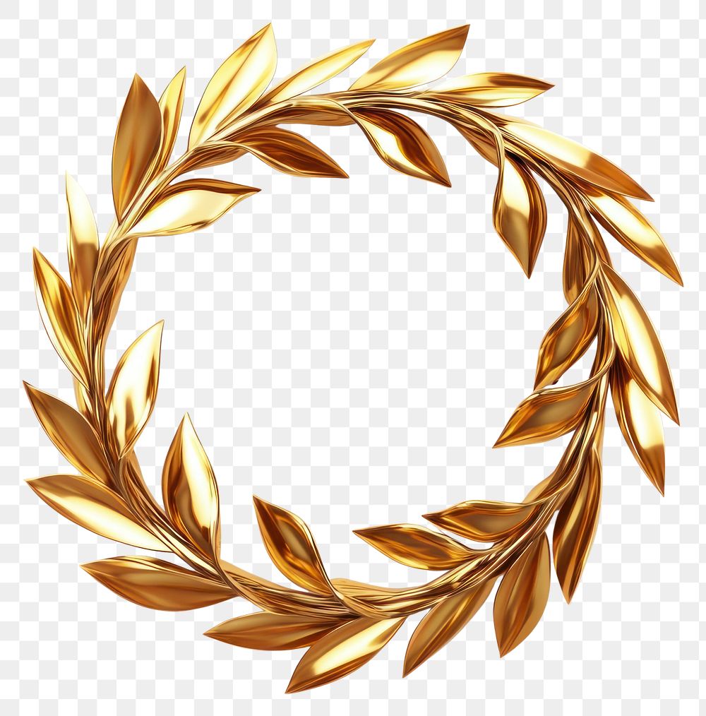 PNG Gold Striped Wreath gold wreath design.