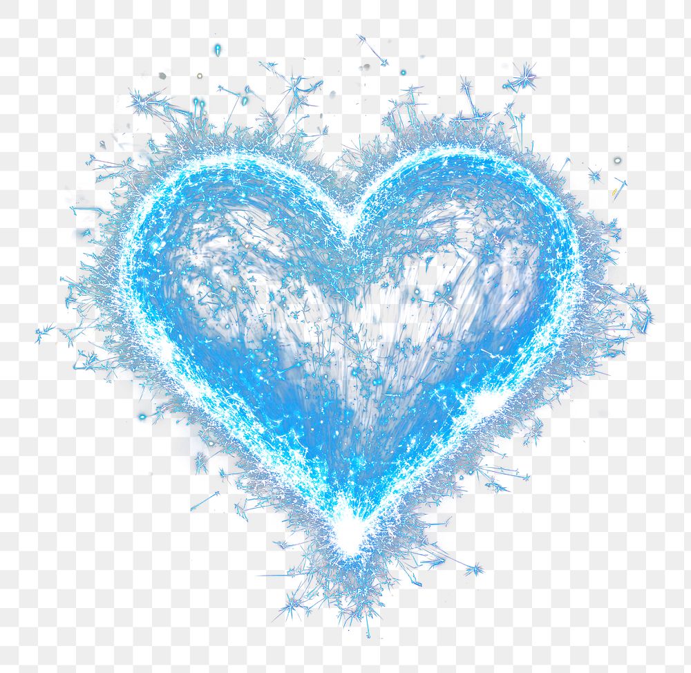 PNG Blue heart firework background symbol astronomy.