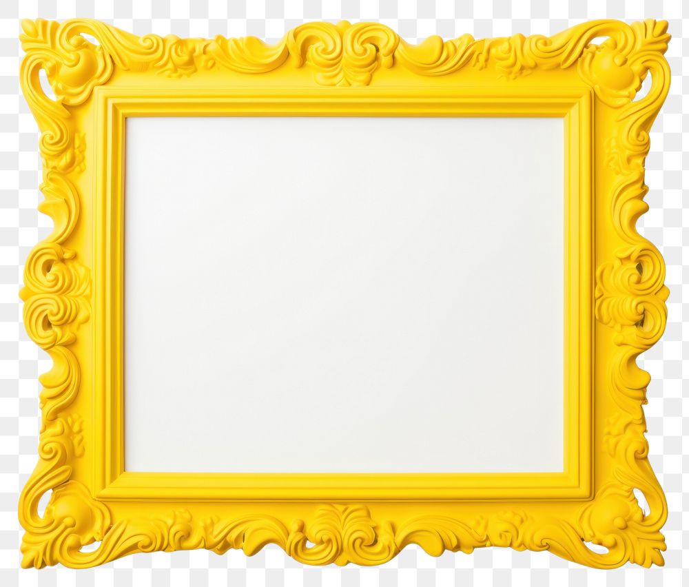 PNG Yellow frame decorative letterbox.