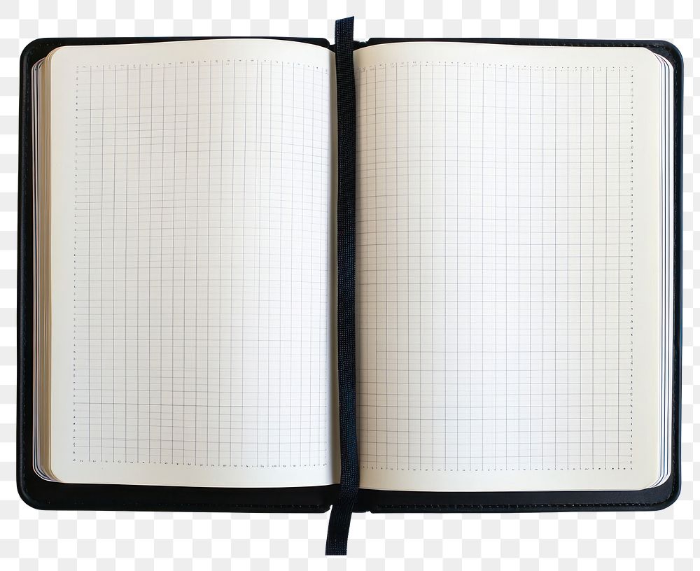 PNG Blanked open notebook pages grid publication.