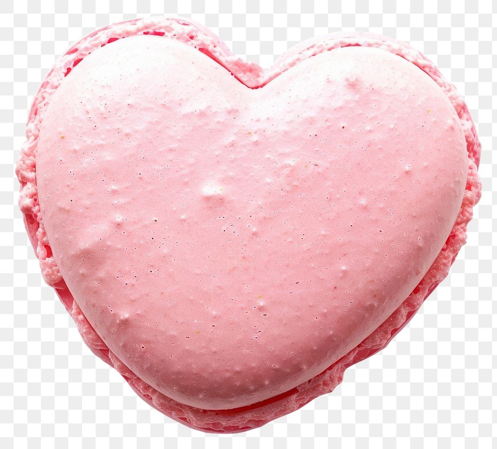 PNG Coquette heart shape macaron dessert sweets pink.