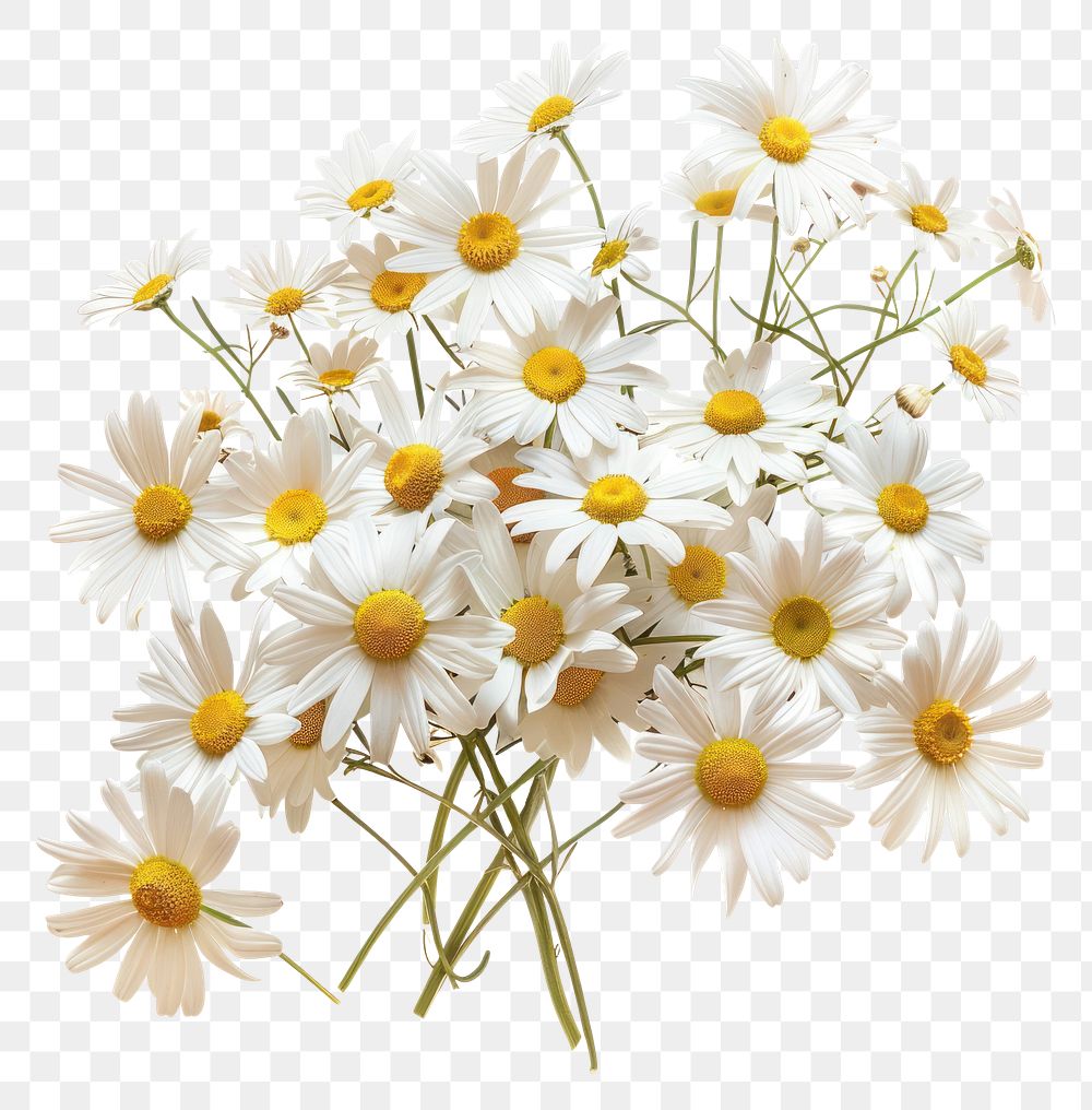 PNG Cottagecore bunch of daisy daisies flowers petals.