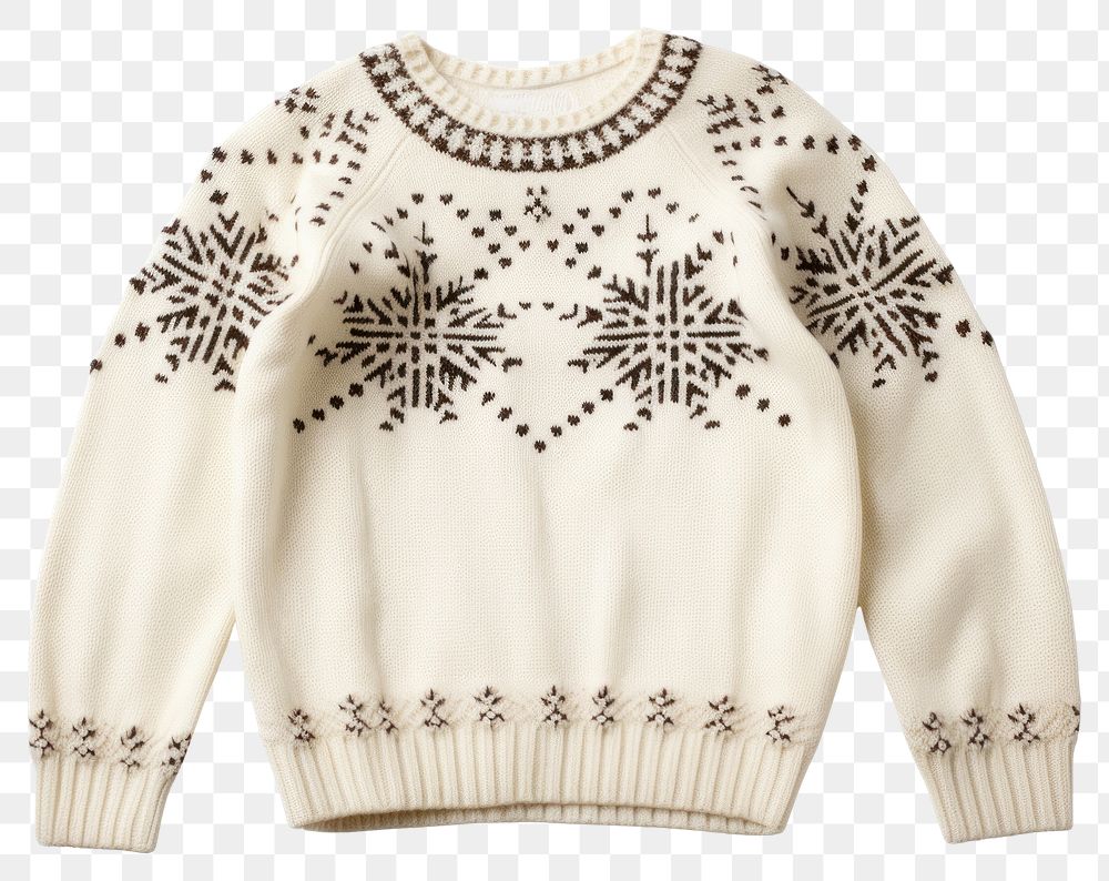 PNG Snowflake sweater clothing knitwear apparel.