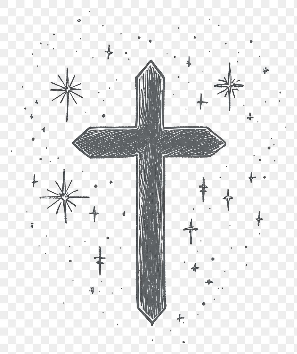 PNG Cross illustration background celestial.