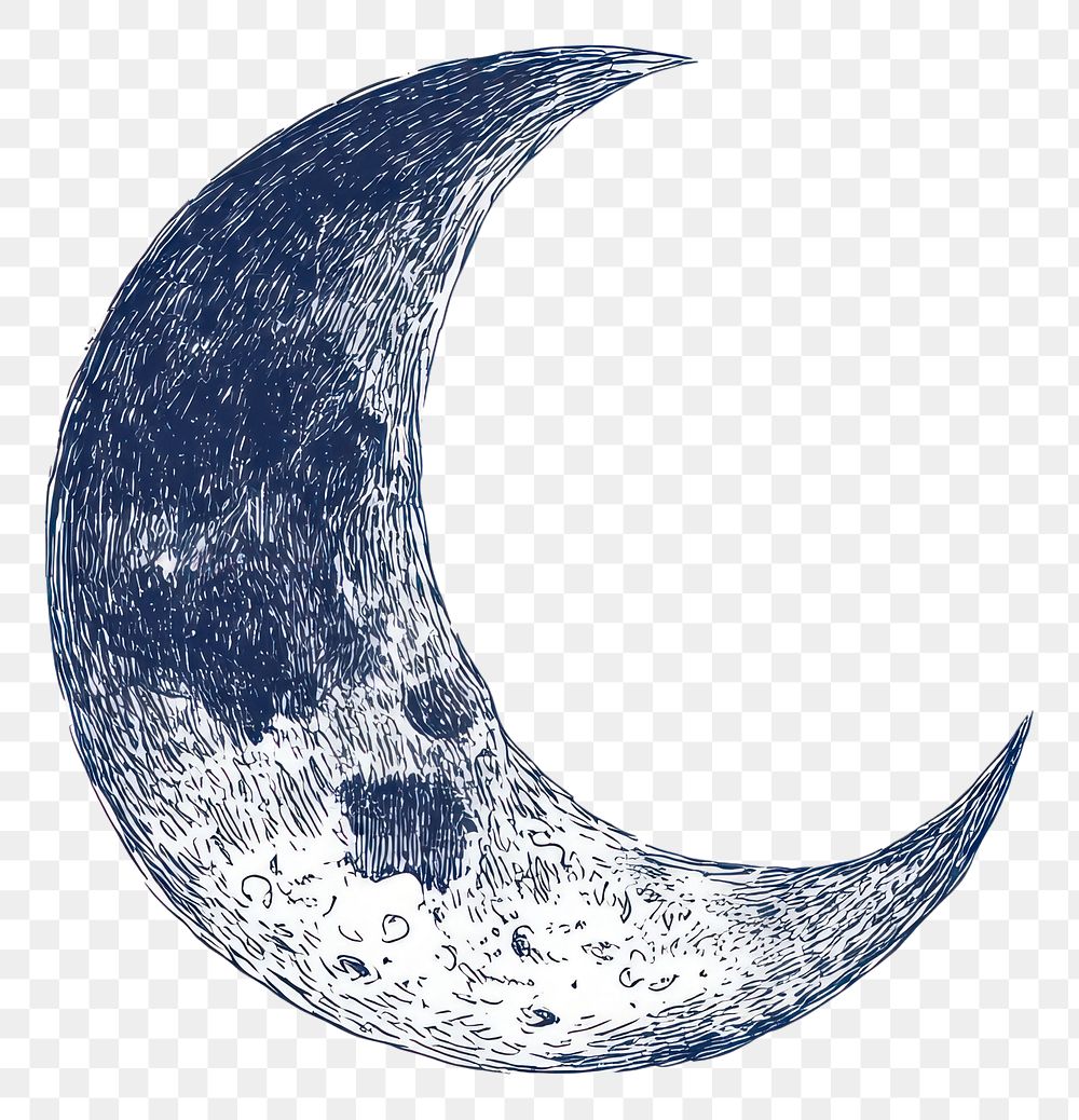 PNG Moon illustration celestial night.