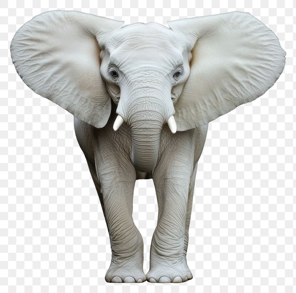 PNG Real albino Elephant elephant wildlife animal.