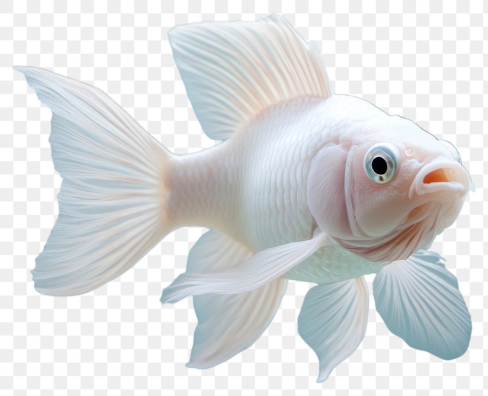 PNG Real albino fish photography underwater peaceful.