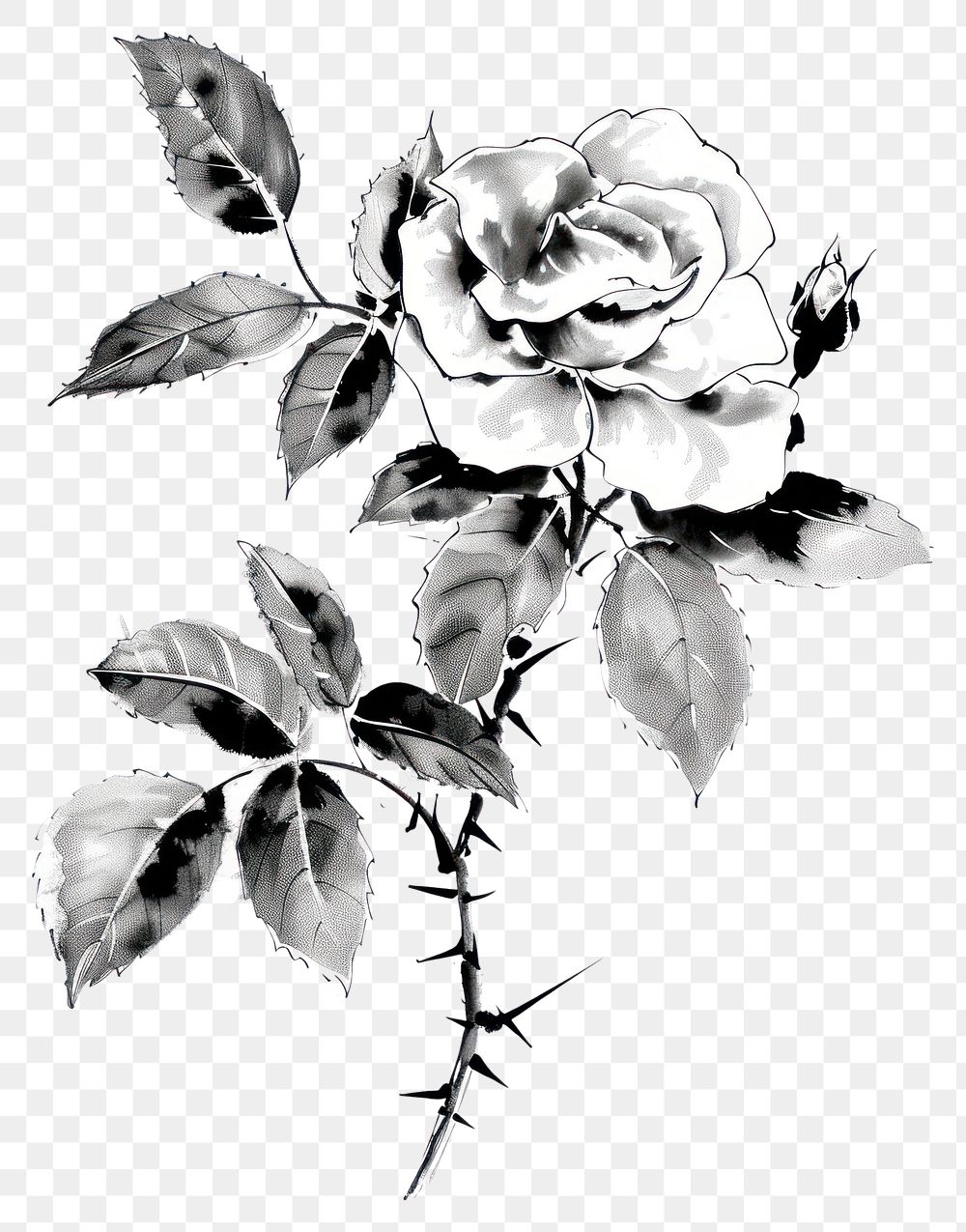 PNG Rose rose flower black.