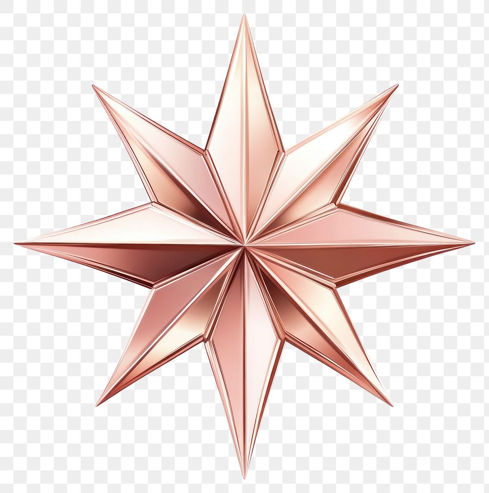 PNG Rose gold star rose illustration decorative.