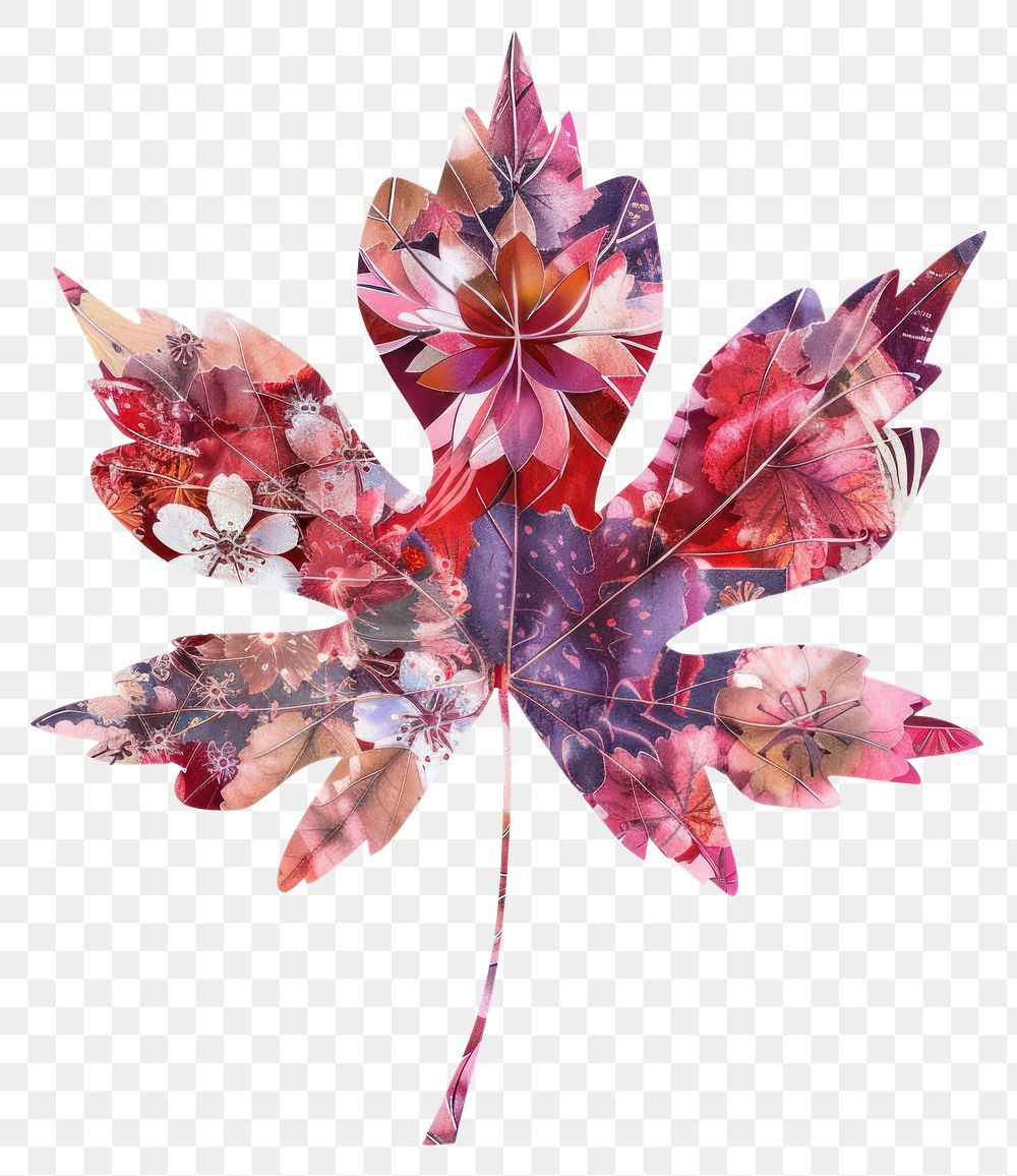 PNG Flower Collage maple leaf illustration art chandelier.