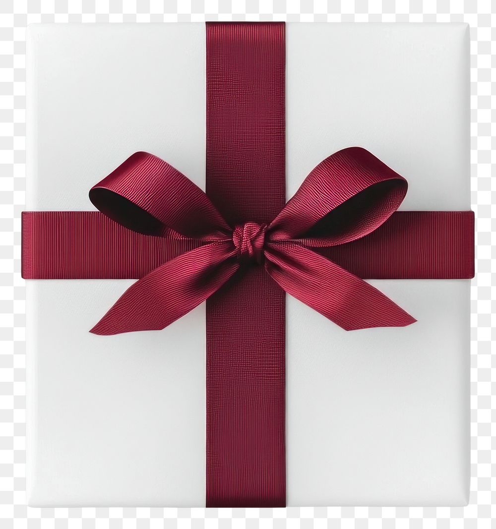 PNG White gift box ribbon red celebration.