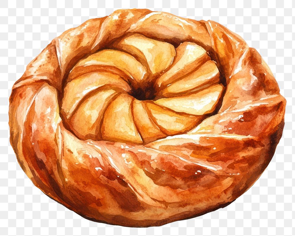 PNG Apple danish dessert illustration pastry.