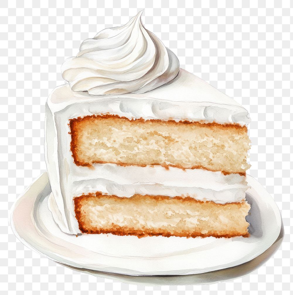 PNG White cake dessert illustration cream.