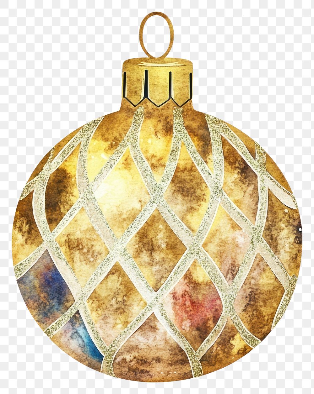 PNG Christmas ornament ball christmas gold christmas ornament.