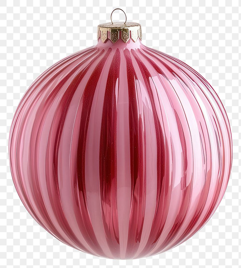 PNG Pink christmas ball ornament round white.