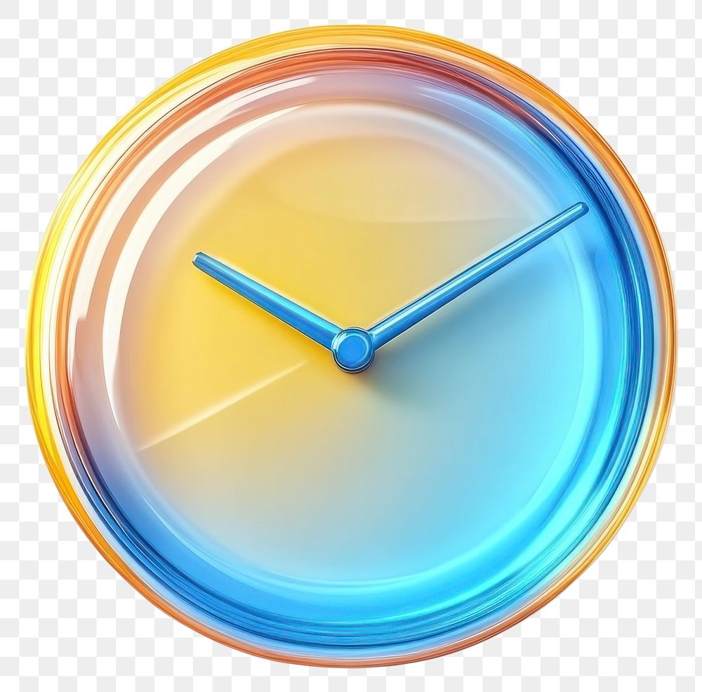 PNG Clock icon timepiece colorful abstract.